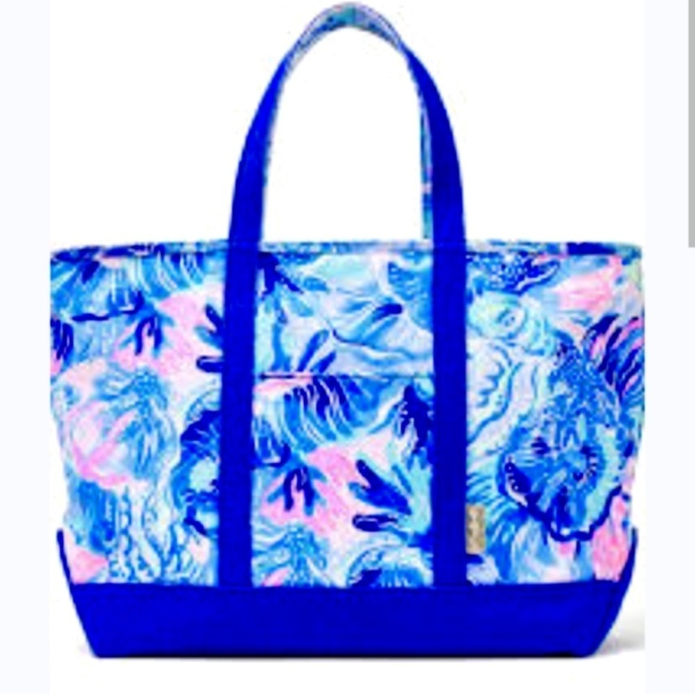 Lilly Pulitzer Mercato tote in shade seekers print NWOT